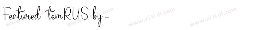 Featured ItemRUS by字体转换